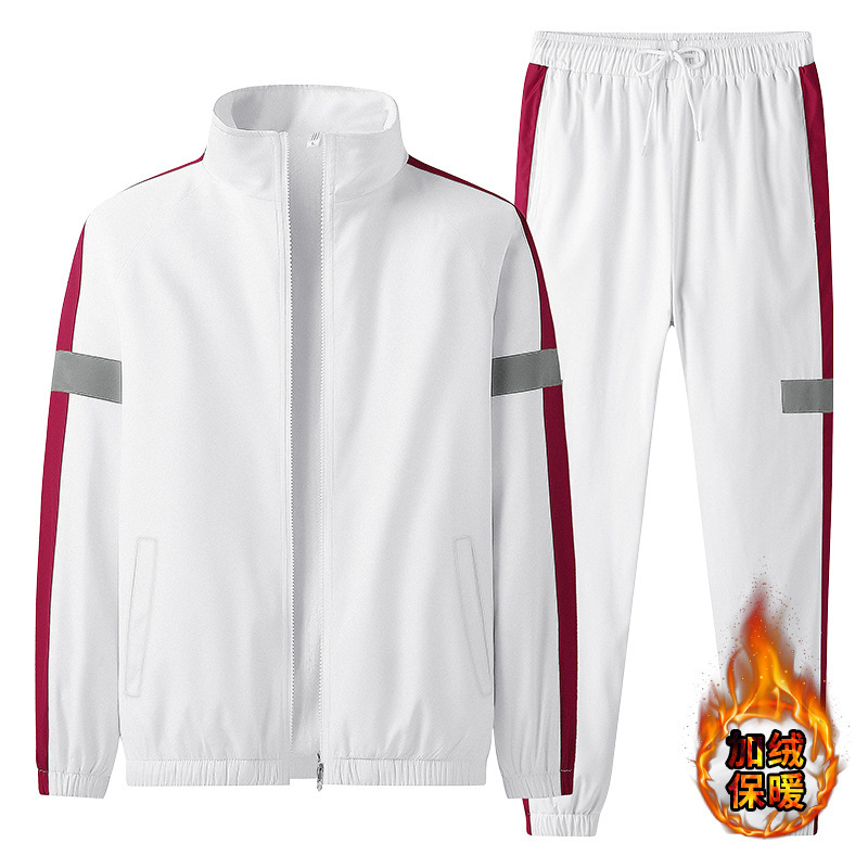 Picture of Sweatshirt Suit Men's 2023 Autumn and Winter Ram Cotton Suit with Handsome Sportswear Casual Fleece-Lined Autumn Top