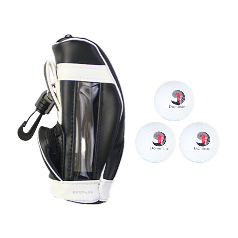 Picture of Golf ball bag PU waterproof fabric nylon material can hold 3 balls golf ball 5 color mini ball bag