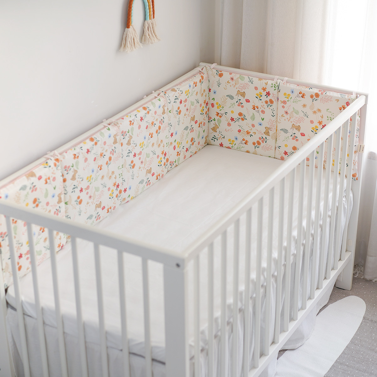 Baby bed circumference newborn bedding baby anti-collision fence flower rabbit AA surface 30*30*6 whole wash
