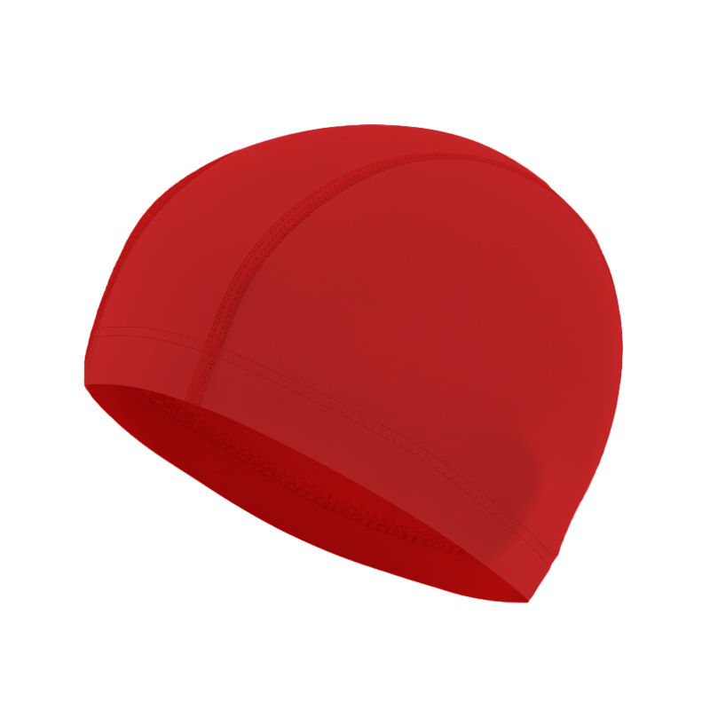 Picture of Swimming cap adult cloth cap swimming cap polyester nylon four needle six thread unisex large swimming belt paper card wholesale