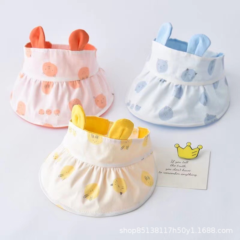 Picture of Baby hat summer thin sun hat cute super cute baby sun protection sun hat empty top hat men and women baby hat