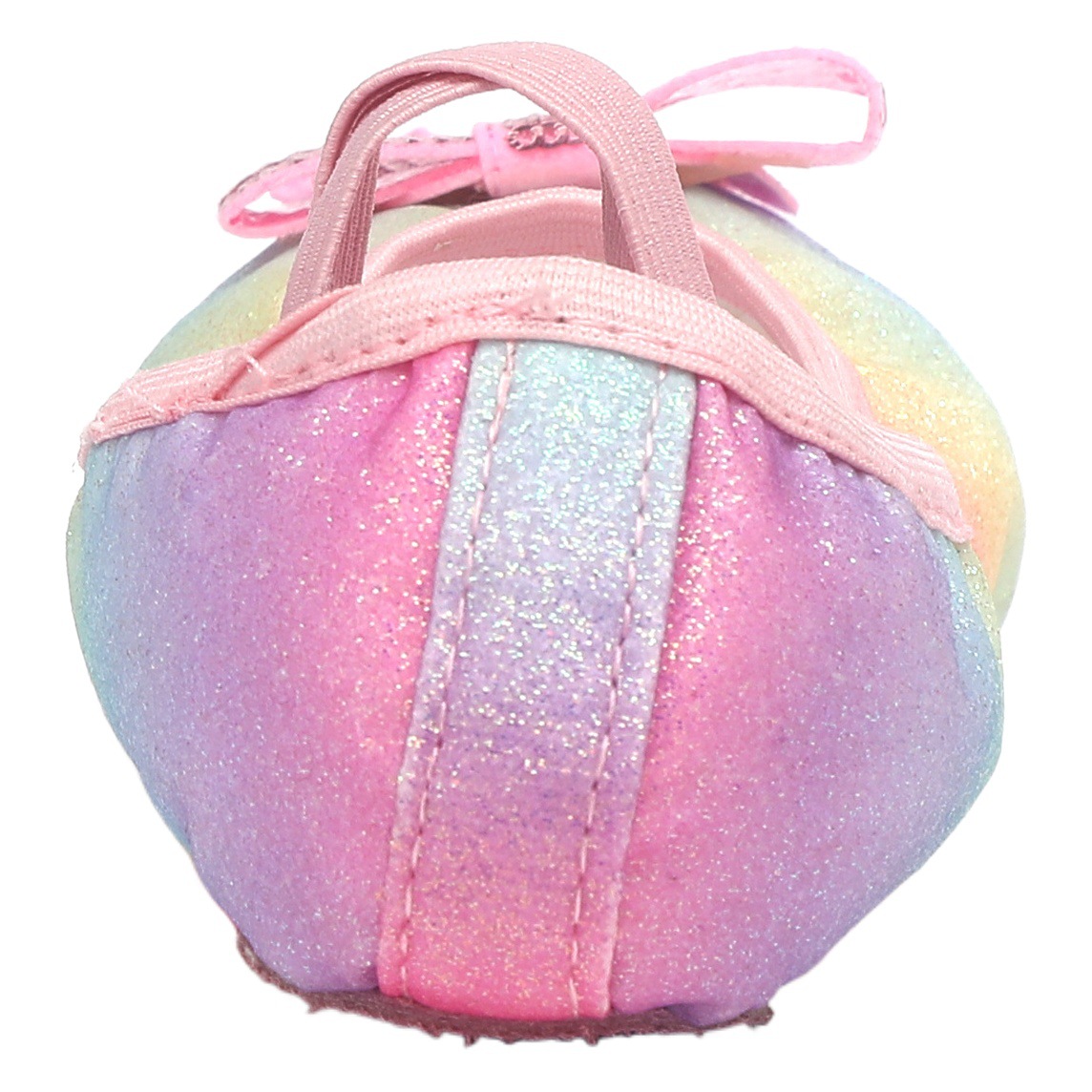 Cross-border Shining Rainbow Gradient Dance Shoes Soft-soled Practice Cat's Claw Shoes Glitt Lace-up Free Children's Dancing