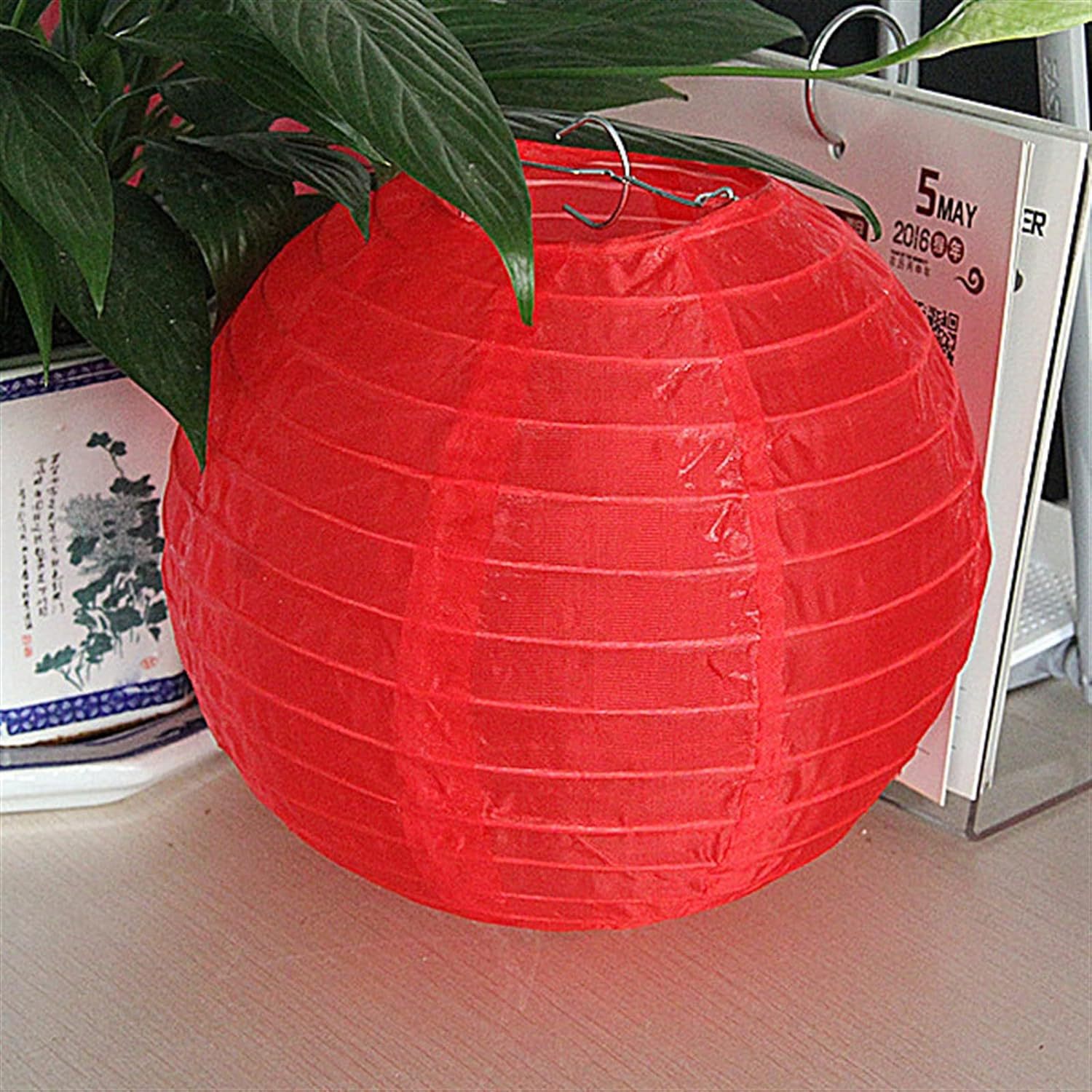 Picture of Outdoor Waterproof Colorful Silk Lanterns Rainproof and Sunproof Mid-Autumn Festival Decorative Lanterns Folding Sun Protection Lanterns Wholesale