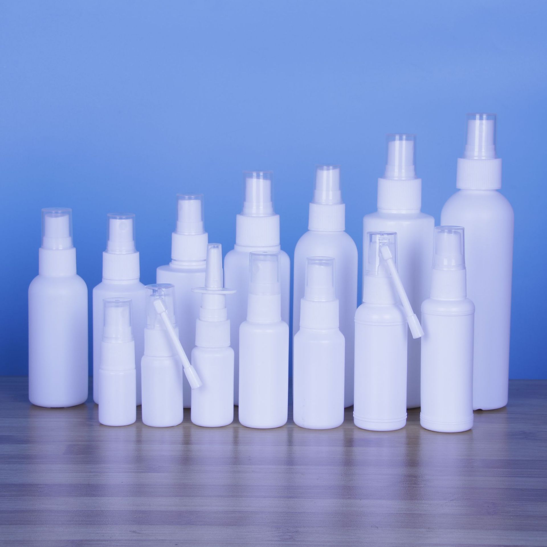 in stock 20 30ml50ml100 ml white spray bottle HDPE side spray bottle alcohol disinfectant sub-bottling