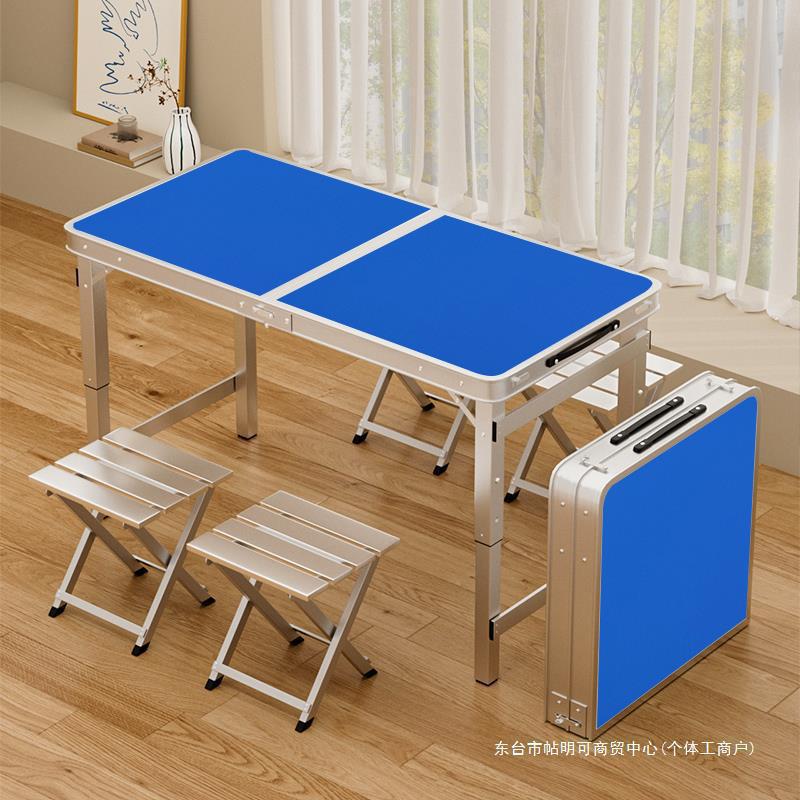 Outdoor stalls, folding tables, simple picnic sites, construction sites, camping, night markets, eating tables, chairs, lifting tables, and dining tables are portable