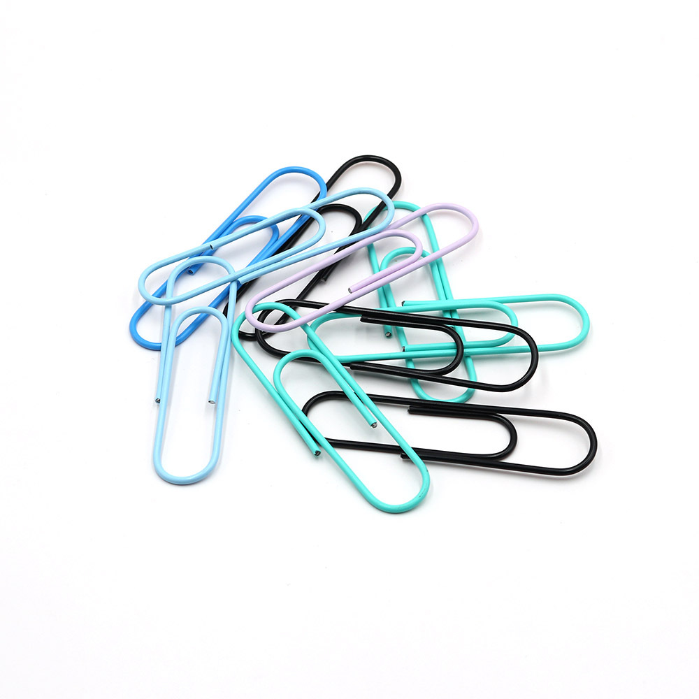 Picture of Colored Paper Clips Bulk Plastic Plastic-Coated Paper Clips WholesalePaper Clips Office Supplies 28mm Paper Clips