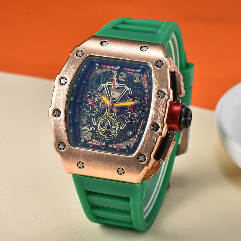 Picture of 2025 New Foreign Trade Men's Quartz Watch Multi-Functional Six-Pin Barrel-Shaped Fashion Hollow Business Watch Wholesale