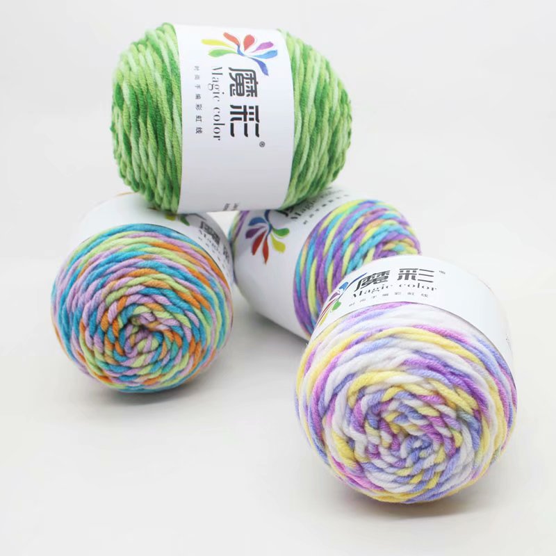 Nine-color Bird 5-strand rainbow cotton wool milk cotton handmade diy knitted scarf sweater blanket material factory wholesale