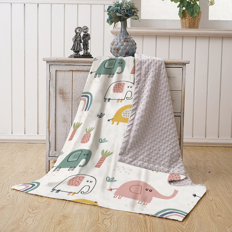 Picture of Baby Blanket Autumn and Winter Baby Blanket Coral Fleece Air-conditioning Blanket Bean Blanket Swaddling Children's Blanket Blanket