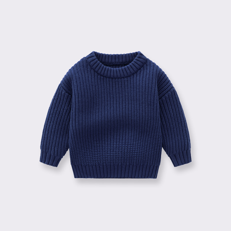 Picture of Foreign Trade Children's Clothing Factory Customized Baby Knitwear Loose Round Neck Girls and Boys Autumn and Winter Baby Knitwears Children's Knitwears