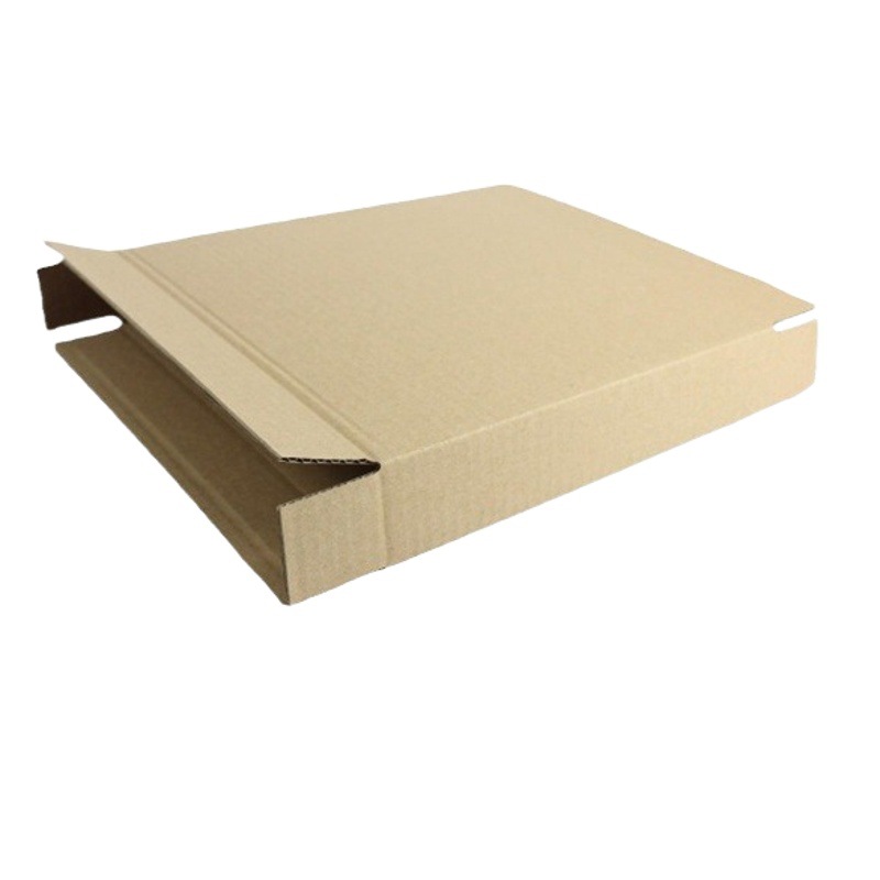 3-layer flat box flat corrugated cardboard carton express T-type e-commerce packing box decorative painting carton side opening