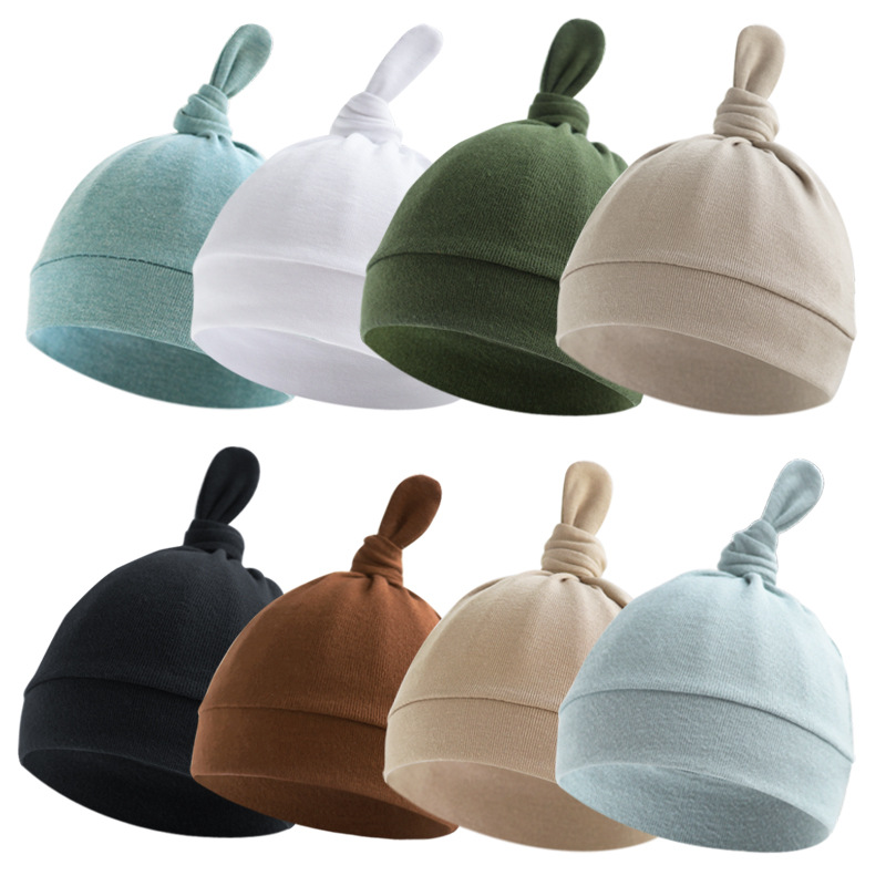 2023 foreign trade baby pacifier hat single layer baby chirp hat baby tail hat children pullover hat