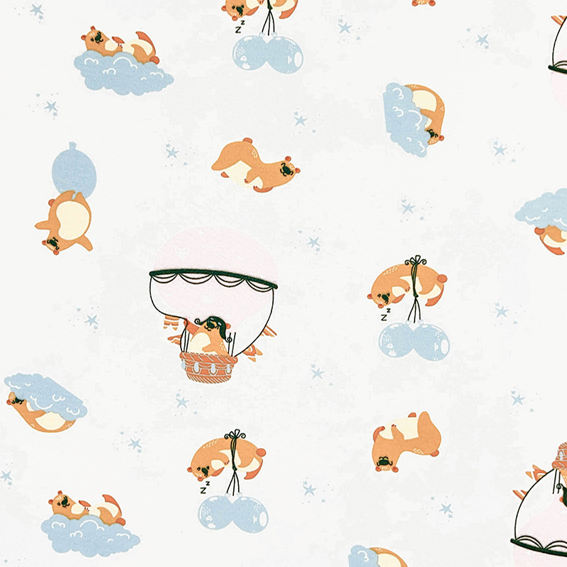 Picture of Baby Fabric 40S Cotton Printed Cotton Wool Knitted Double-sided Fabric Fabric Home Clothes Baby Clothes Fabric