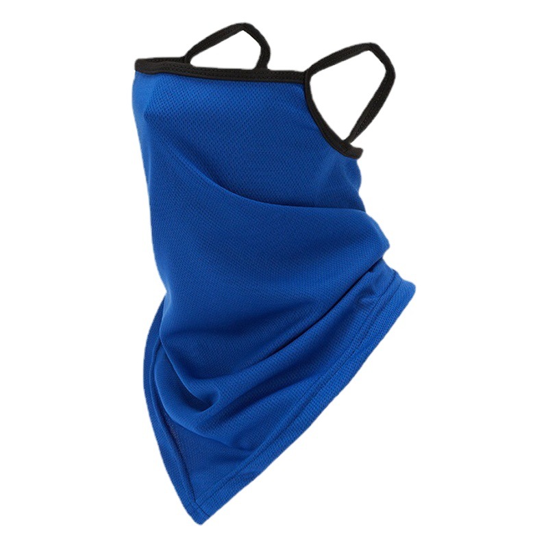 Outdoor Cycling Mesh Cooling Insect-Proof Mask Multifunctional Triangle Scarf Ear-Hanging Mask Breathable Neck Gaiter