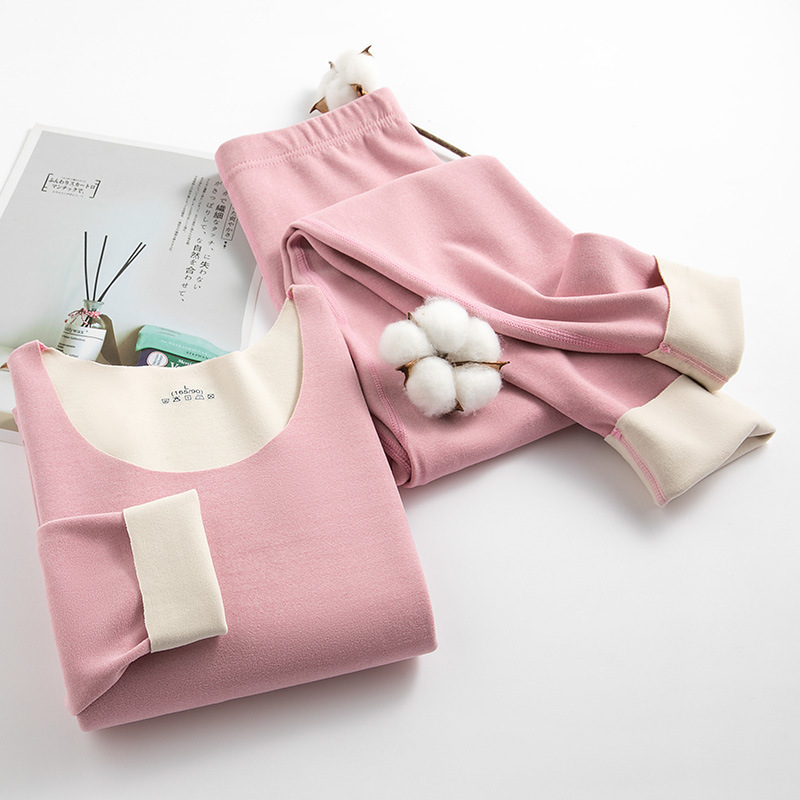 Picture of Women's seamless thermal underwear set Deab side double-sided velvet sanding men's autumn clothing pants women's warm clothing wholesale