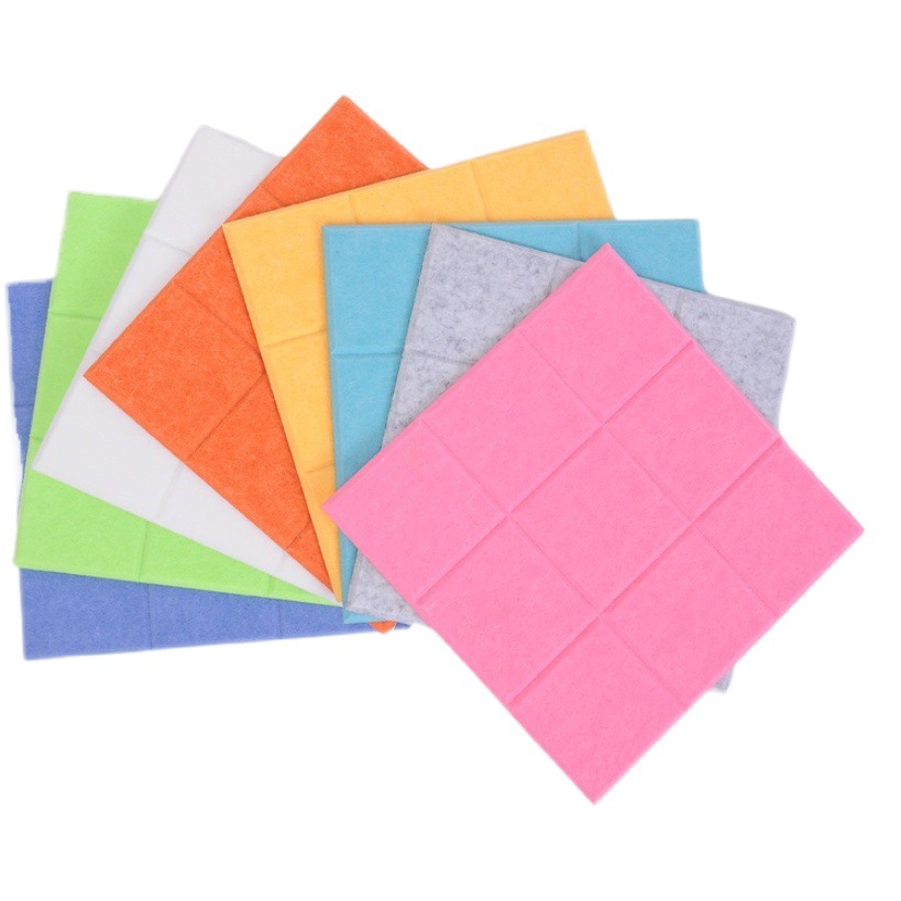Cross-border Jiugongge Polyester Fiber Felt Board Kindergarten Works Display Board Small Square Photo Wall Background Wall Stickers