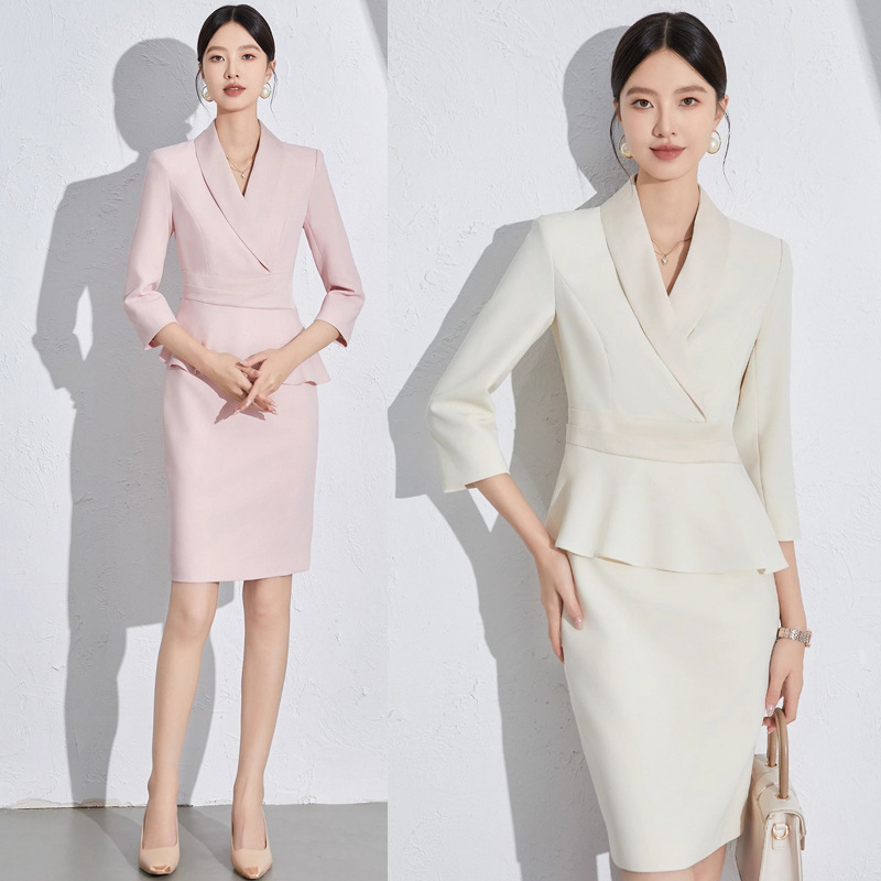 Ai Shangchen Pink Professional dress High Sense Autumn Formal Occasion Commuter Women's Wear Teachers' Work Clothes Light Luxury