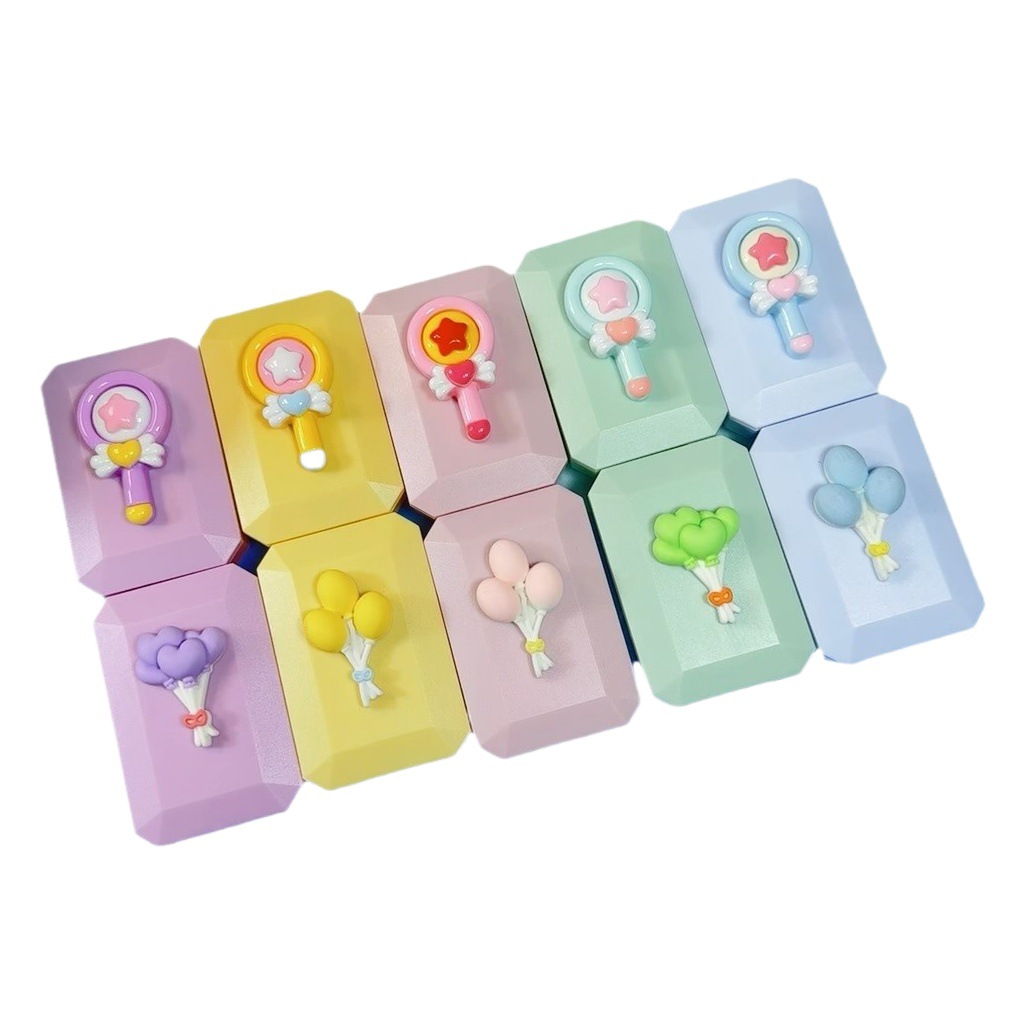 Korean-style cute girl heart contact lens cartoon student contact lens box couple box double box portable care box
