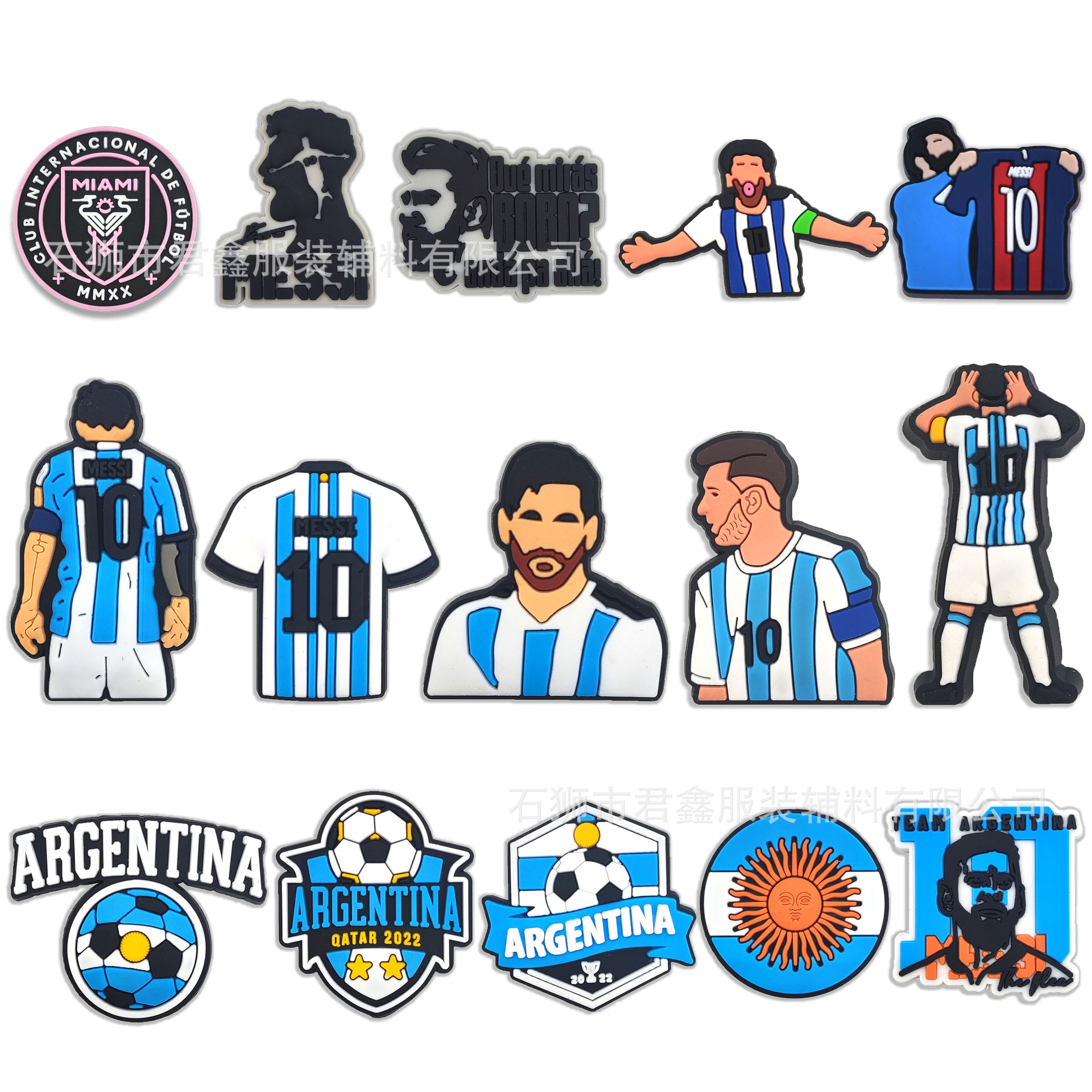 Football Messi Neymar Mba Pi Cro Cave Shoes Accessories DIY Soft Rubber Decoration Patch Detachable Shoe Buckle Shoe Flower