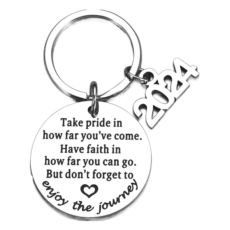 Amazon Cross-border Stainless Steel Inspirational Keychain 2025 Graduation University Senior high school Xuejie Xuege Gift