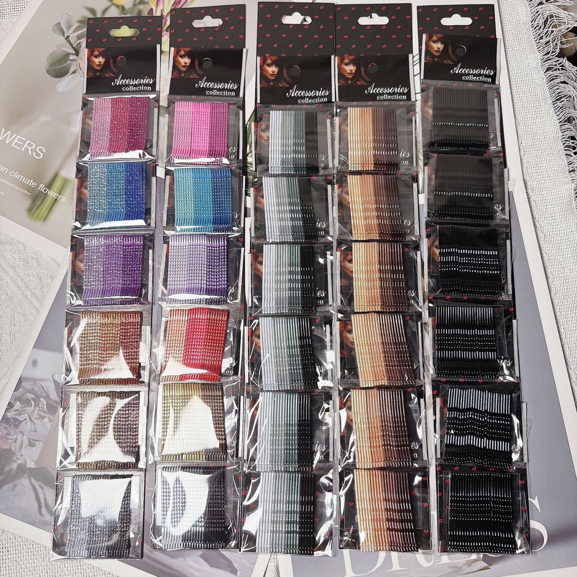 Picture of Hair clip dopamine hairpin adult hairpin packaging hairpin children's hair clip color hairpin strip hairpin