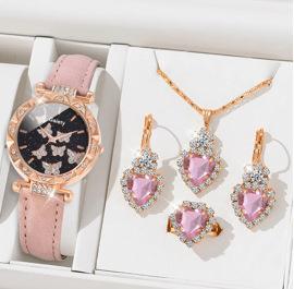 Picture of New TikTok Popular Women's Watch Fashion Personality Simple Watch Butterfly Digital Belt Watch Set