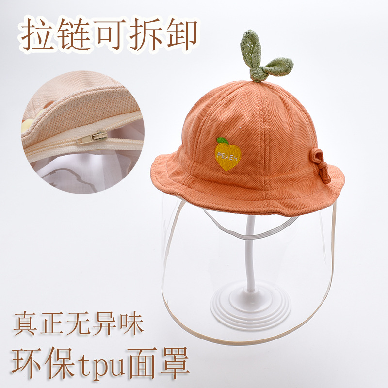 Picture of Newborn Baby Protective Face Cover Going Out Baby Anti-Droplet Hat Summer Sun Protection Hat Spring and Autumn
