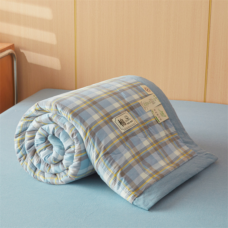 Picture of Class A Xinjiang cotton cotton summer quilt 100 cotton machine washable washable air conditioning single double summer thin quilt
