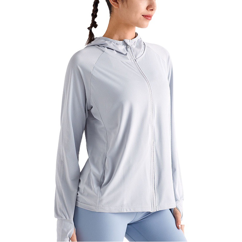 New Ice Silk Sun Protection Clothing for Women Upf50+ Thin Cool Breathable Top Anti-Uv Outdoor Hooded Jacket