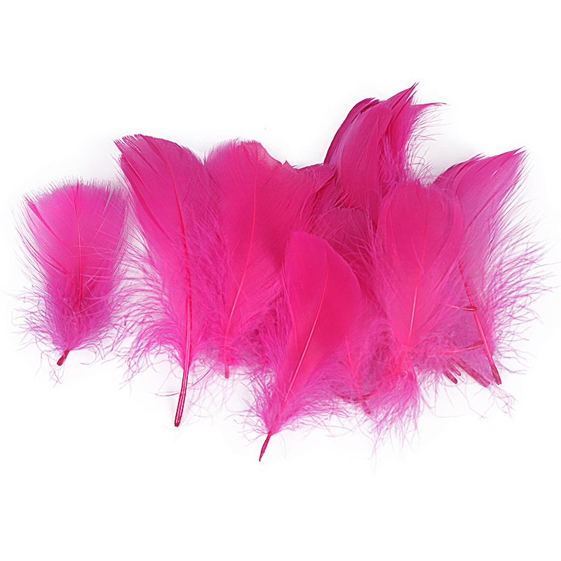 Picture of Special offer about 100 colored small floating feathers goose feather diy jewelry festival scene decoration filler feathers