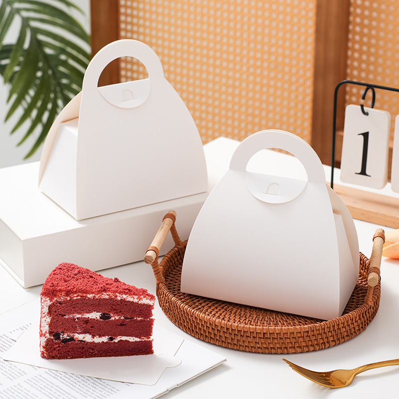 Christmas Satchel Pastry Box Tiramisu Box Picnic Dessert Cut Mousse Cake Afternoon Tea Packaging Box