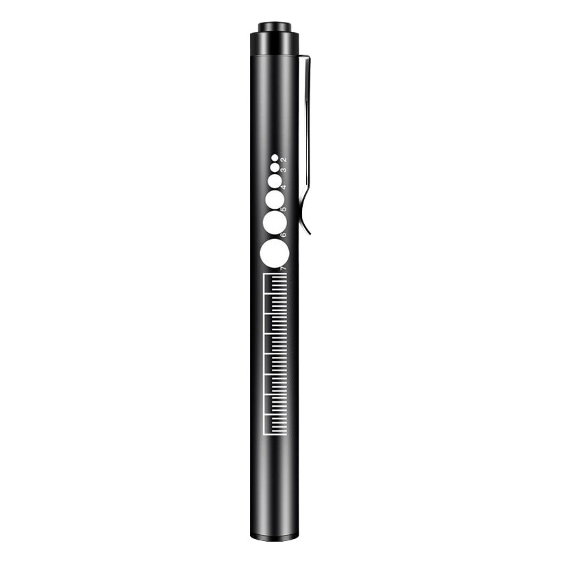 Charging flashlight pupil pen light yellow white double light oral light led stainless steel morning flashlight
