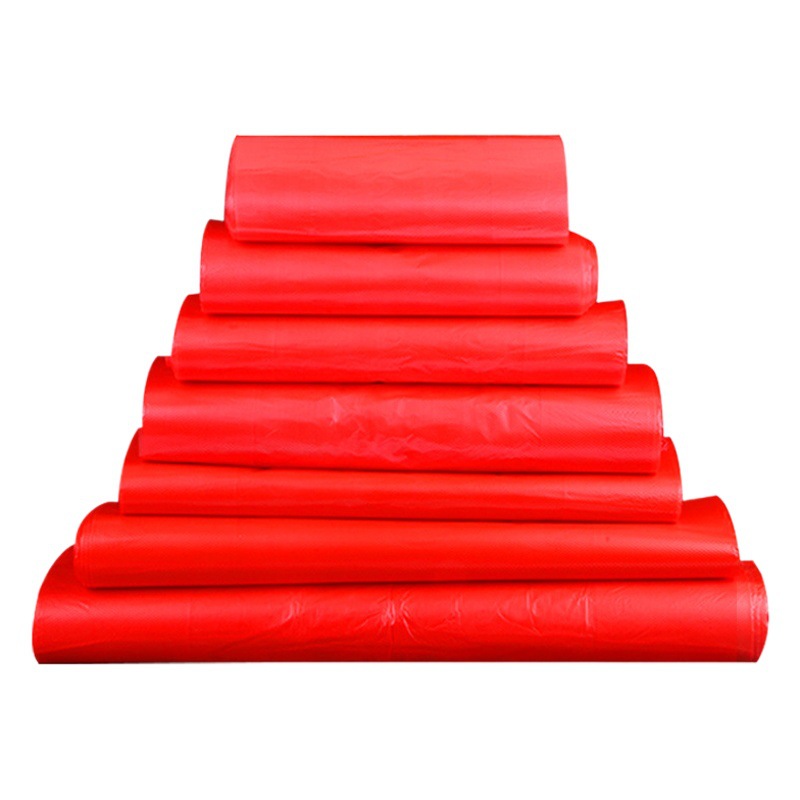 Red plastic vest bag portable thickened wholesale fruit clothing take-out moving packing supermarket shopping convenience bag