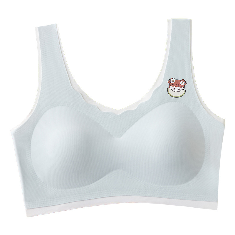 Picture of Traceless girls' underwear development period 12 to 18 years old junior high school girls bra primary school children's small vest