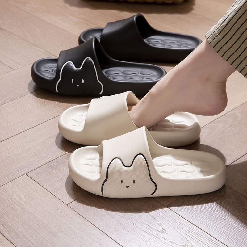 Slip-on Slippers Women's Summer Outfit Indoor Home Mute Non-slip Household Thick-soled Eva Deodorant Slippers for Men