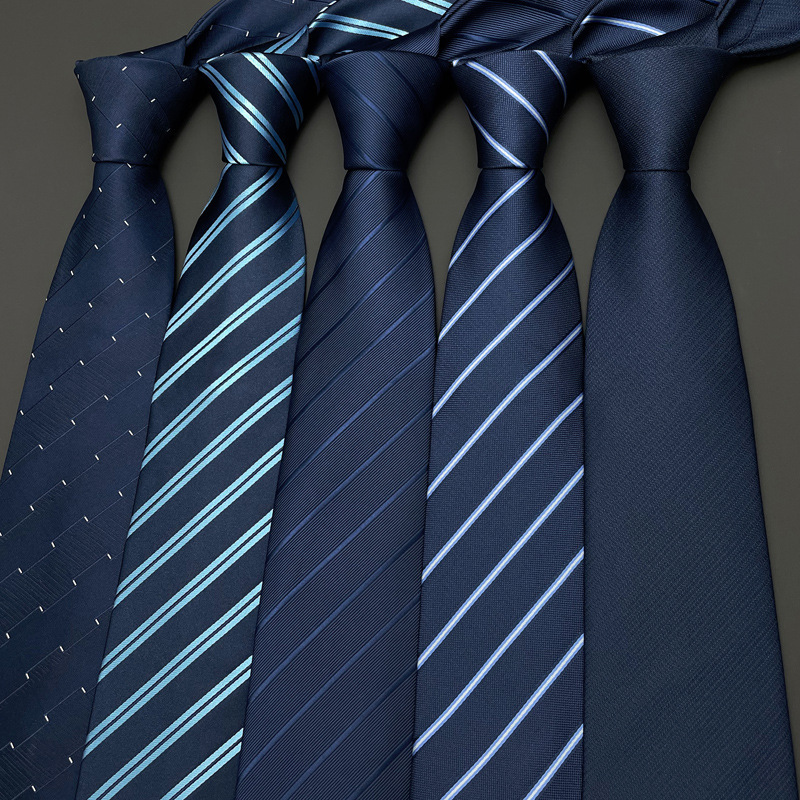 dark blue Business Work Staff Tie Men's Dress Professional Suit Accessories Daily Wear Wide Edition