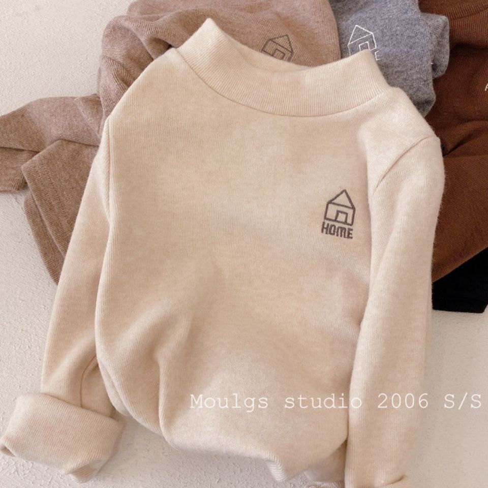 Picture of Children's self-heating bottoming shirt autumn and winter boys and girls half turtleneck warm inner Top Baby long sleeve T-shirt fashion