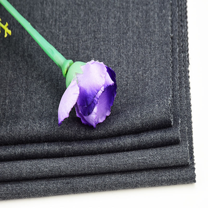 TR polyester viscose twill double-sided sanding fabric autumn and winter stretch business casual pants fabric 234GSM