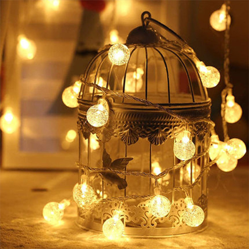 Picture of Solar LED string lights, outdoor camping tent atmosphere lights, night market stall lights, room decoration spherical star lights
