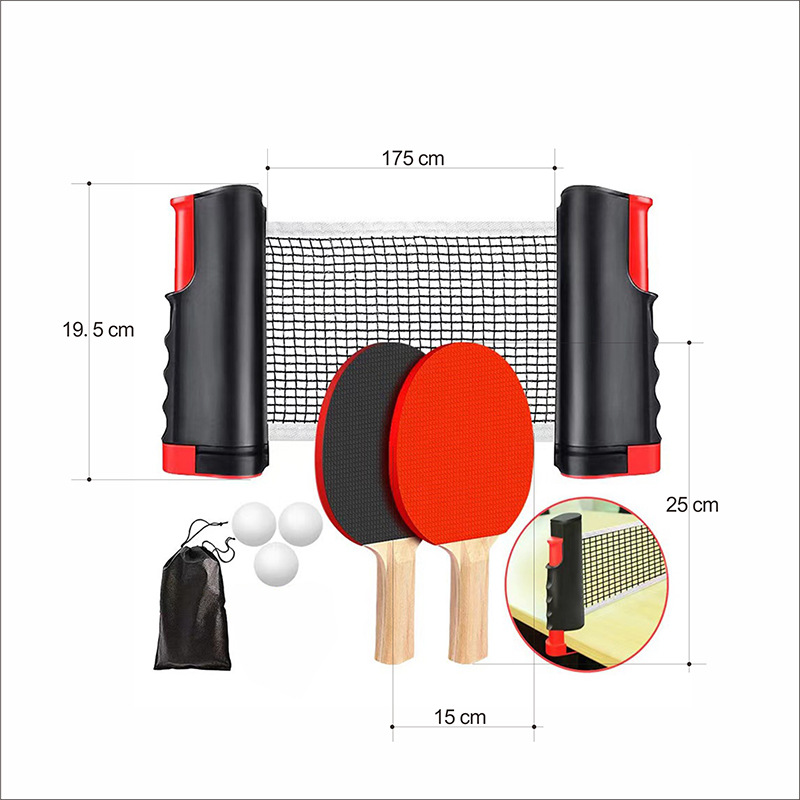 Picture of A Cross-Border Standard Stretchable Table Tennis Net Frame Large Color Box Set Portable Net Column Table Tennis Racket Telescopic Net Column