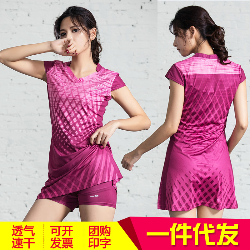 2019 summer new Badminton skirt dress quick-drying sports skirt tennis suit women's suit a generation of wholesale