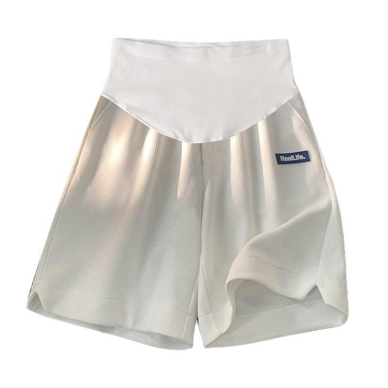 Picture of Waffle pregnant women's shorts summer wear casual straight loose breathable thin sports shorts summer