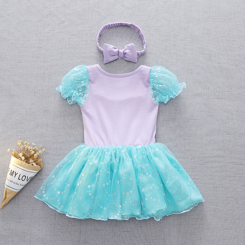 Picture of Halloween Children's Clothing, Short-Sleeved Pullover, Baby Baby Hooded Princess Jumpsuit, Romper Dress