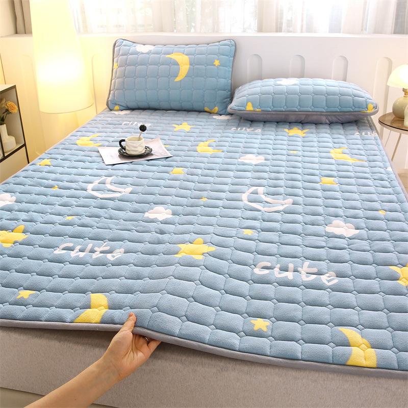 Picture of Milk velvet mattress cushion single student dormitory mattress cushion blanket winter plus velvet mattress double wholesale