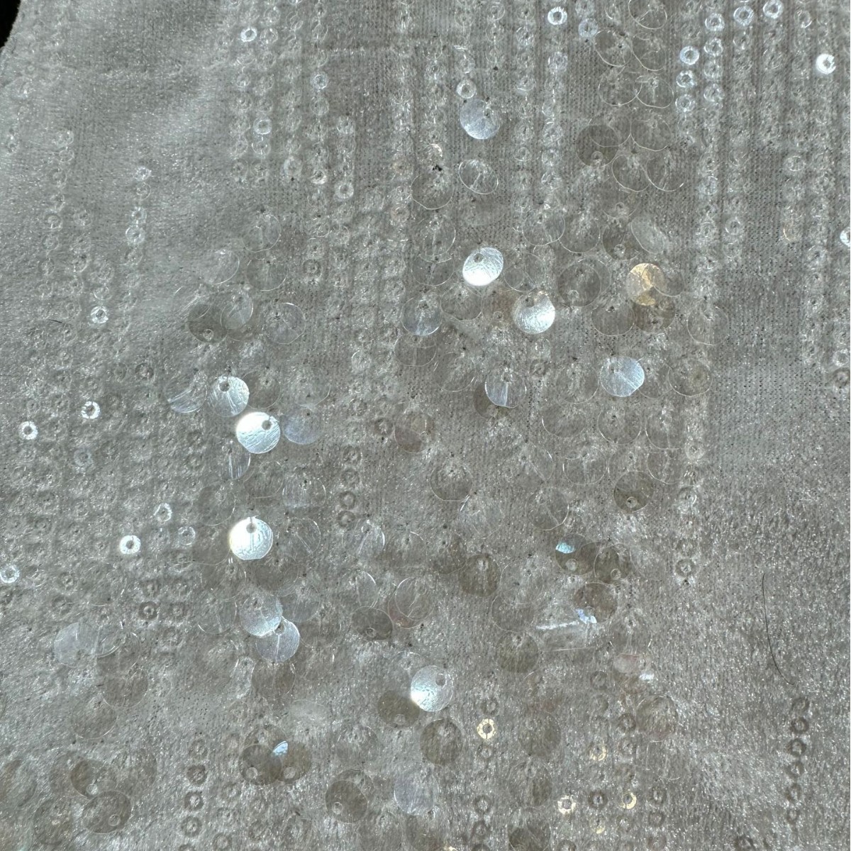 Picture of 3 7mm flannel bottom sequins embroidered heavy fabric coat wedding dress down jacket stage dress women's beads fabric