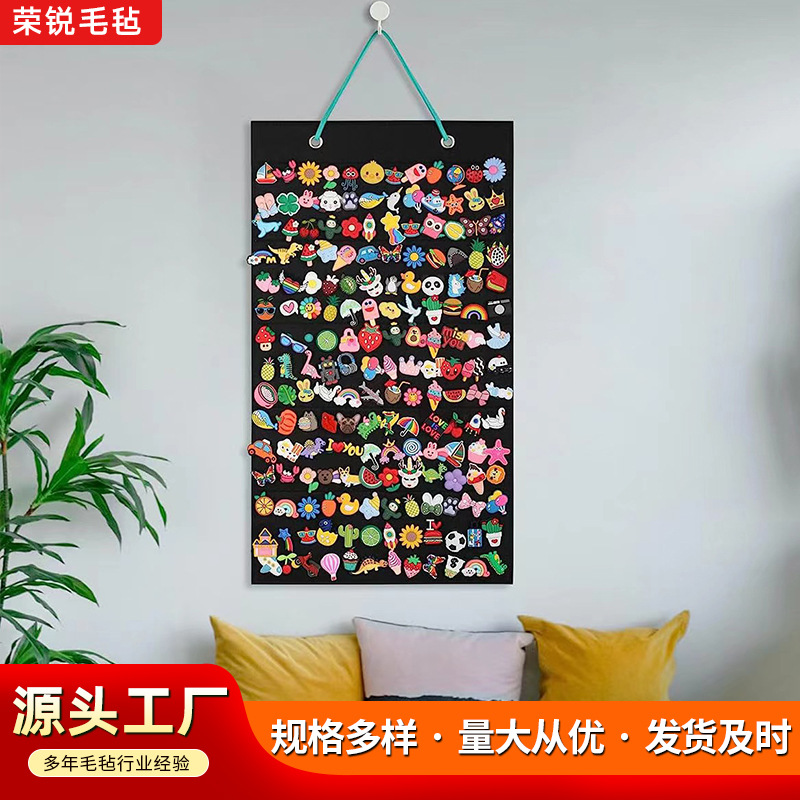 Felt Badge Handmade Storage Hanging Bag Wall-Mounted Storage Bag Multi-Functional Jewelry Display Rack Environmentally Friendly