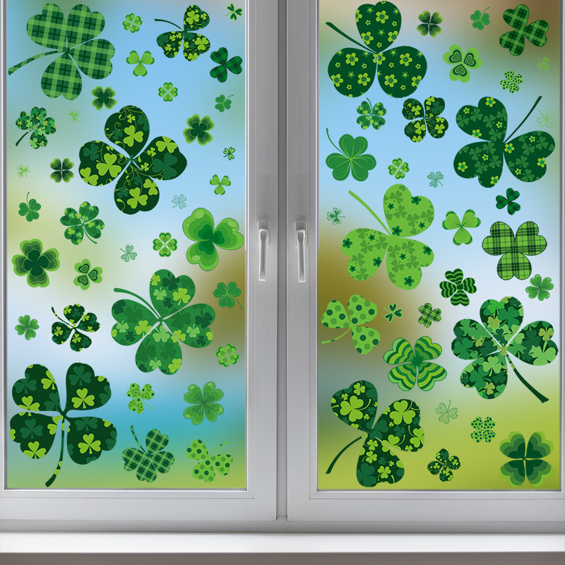New Travel Products Amazon Ireland St. Patrick's Holiday Atmosphere Window Refrigerator Electrostatic Sticker Glass Wallpaper