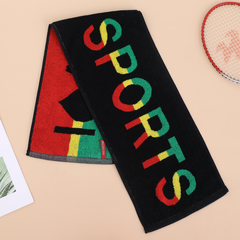 Picture of Cotton sports towel printed custom logo double-sided cotton 25*110cm sports towel hook outdoor sweat