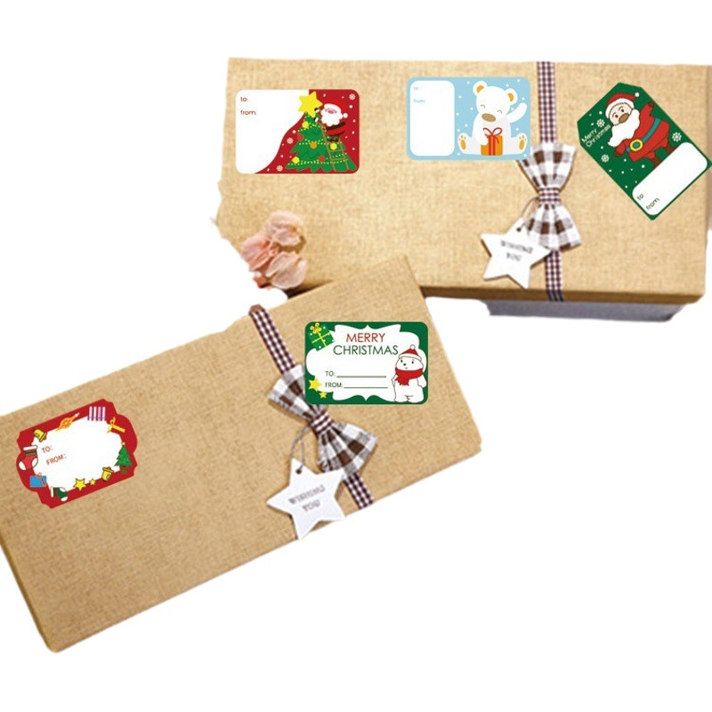 Christmas Sticker Gift Sealing Sticker Paper Envelope Sealing Sticker Party Decoration Sticker Gift Sticker
