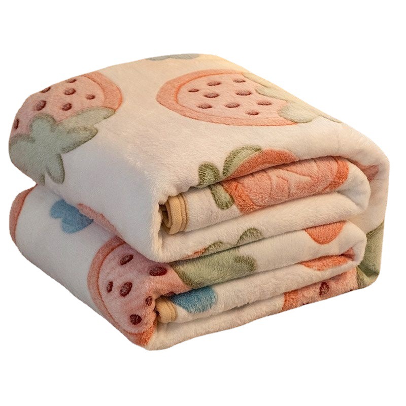 Picture of Nanjiren Flannel Blanket Cover Winter Velvet Thickened Coral Velvet Student Dormitory Bed Single Nap Blanket
